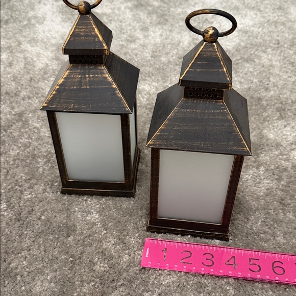 Rustic Bronze Lantern Set - Picture 3 of 4